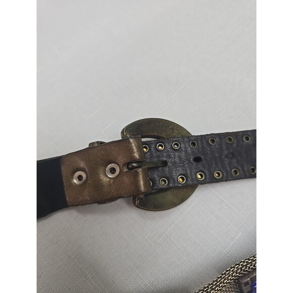 Vintage Women\'s Sand Castle USA Silver Metal Mesh Rhinestone Belt RARE **READ**